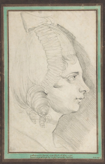 Digital Print - Portrait of a Young Lady Drawn in Left Profile by Henry Fuseli