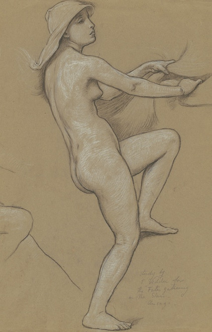 Digital Print - Study for 'The Fates Gathering in the Stars' II by Elihu Vedder