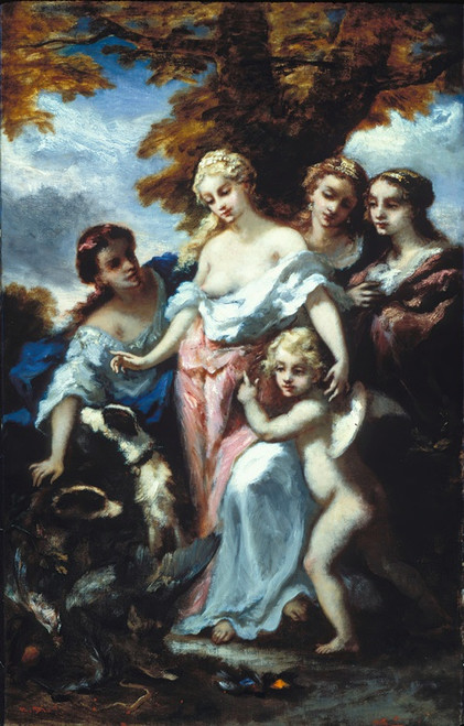Digital Print - Diana After the Hunt by Narcisse-Virgile Diaz de La Pea