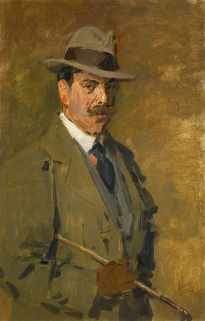 Digital Print - Huntsman holding a riding crop by Isaac Israls