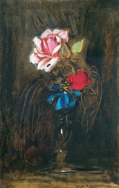 Digital Print - Vase mit Blumen by Franz von Lenbach