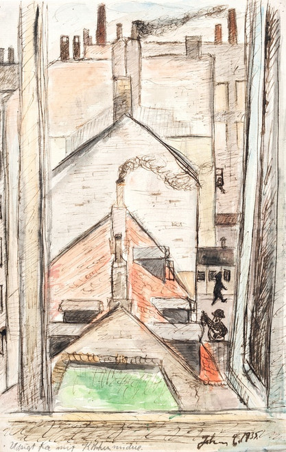Digital Print - Udsigt fra mit kkkenvindue by John Christensen