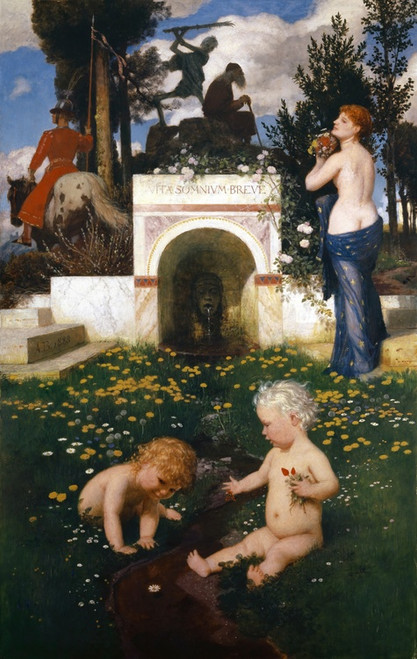 Digital Print - Vita somnium breve (Life a Short Dream) by Arnold Bcklin