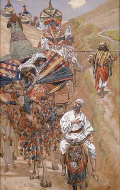 Digital Print - Rebecca Meets Isaac by the Way by James Tissot