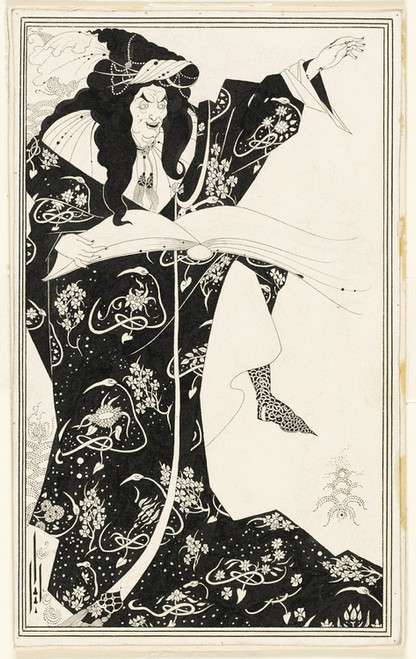 Digital Print - Virgilius the Sorcerer by Aubrey Vincent Beardsley