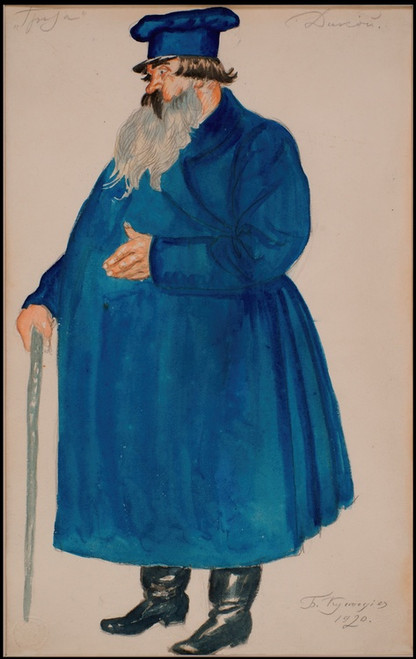Digital Print - Costume Design for the Merchant Dikoy from Alexander Ostrovsky's Play 'The Storm' by Boris Kustodiev