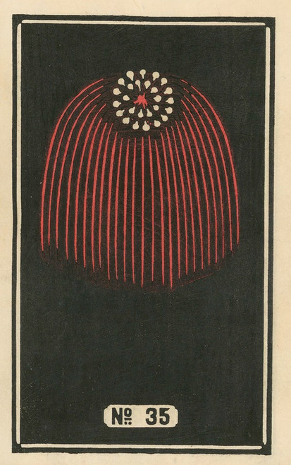 Digital Print - Night Fireworks no. 35 by Jinta Hirayama