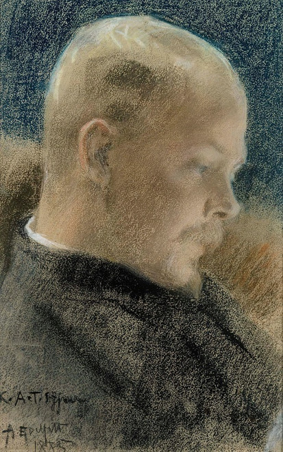 Digital Print - Portrait of the Author Karl A. Tavaststjerna by Albert Edelfelt