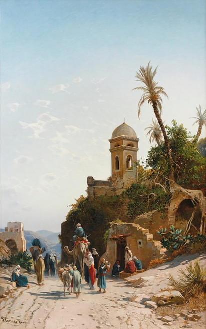 Digital Print - On The Road To Jerusalem by Hermann David Salomon Corrodi
