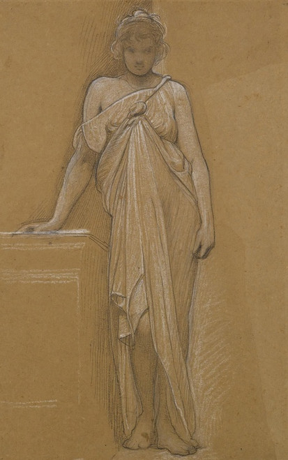 Digital Print - Study Of A Classical Maiden by William Blake Richmond