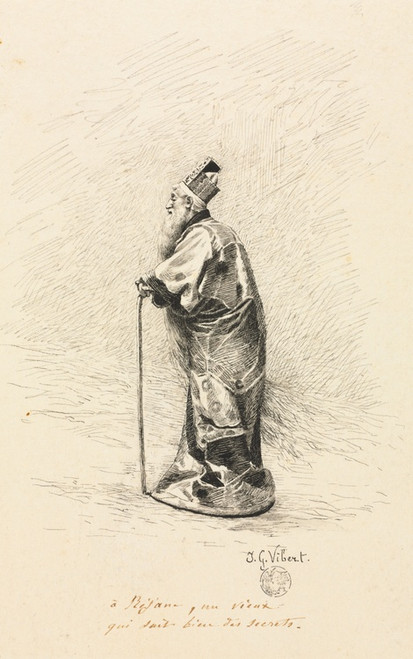 Digital Print - Study for the Magician in "Conte de Fe" (Story of a Fairy) by Jehan Georges Vibert