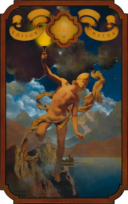 Digital Print - Prometheus by Maxfield Parrish