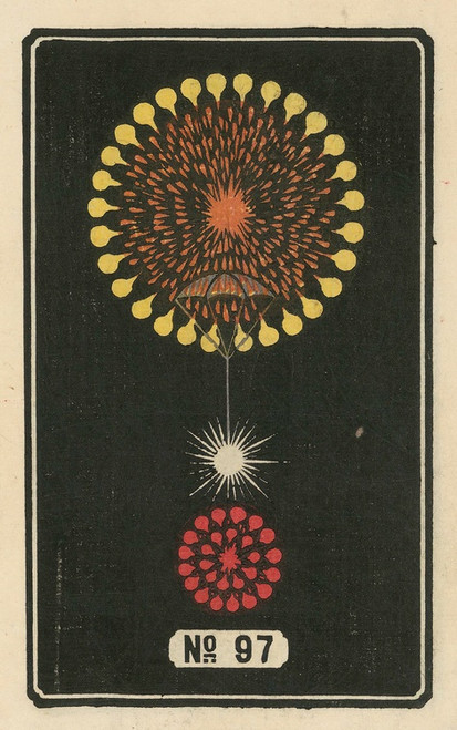 Digital Print - Night Fireworks no. 97 by Jinta Hirayama