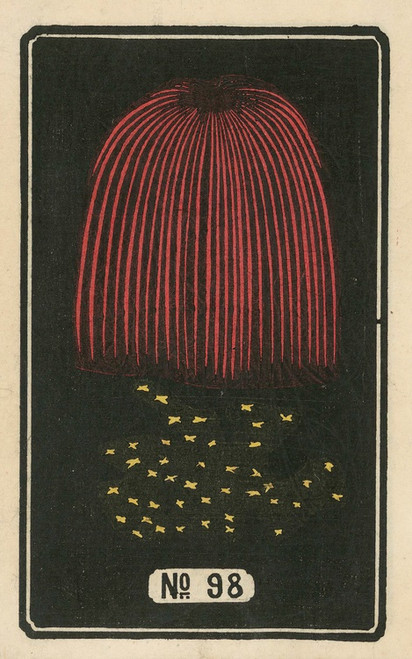 Digital Print - Night Fireworks no. 98 by Jinta Hirayama