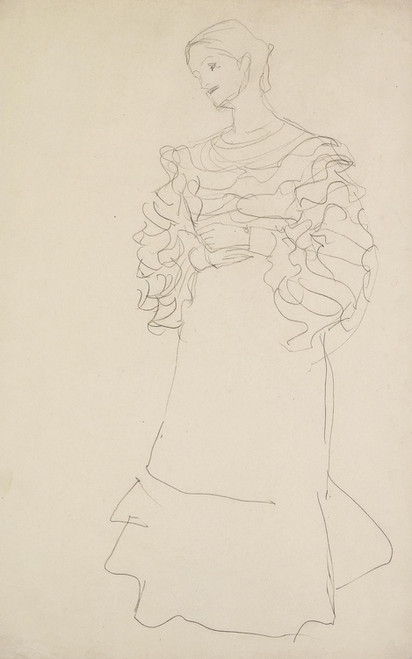Digital Print - Bildnis Magda Mautner-Markhof Studie by Gustav Klimt
