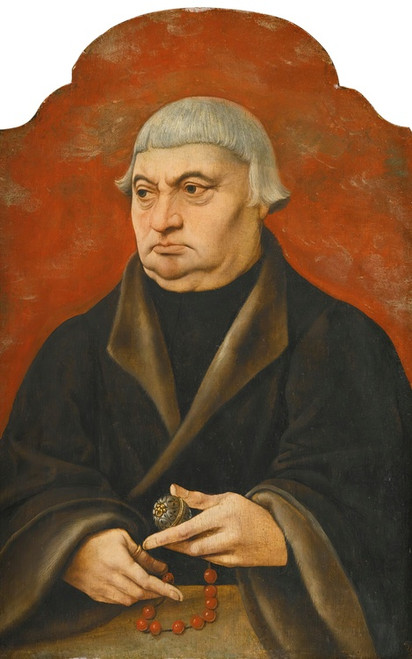 Digital Print - Portrait Of A Cleric With A Rosary by German School