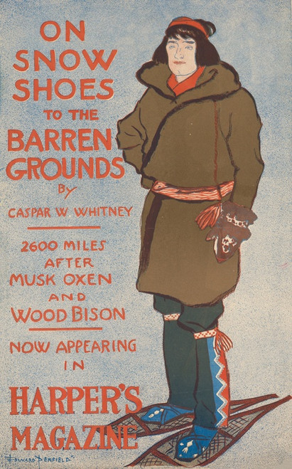 Digital Print - On snow-shoes to the barren grounds by Caspar Whitney by Edward Penfield