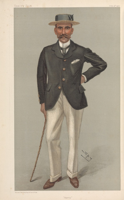 Digital Print - Turf Devotees; 'Havvy', Mr. Reginald Saumarez de Havilland, July 4, 1901 by Leslie Matthew Ward