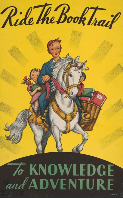 Digital Print - Ride the Brook Trail to knowledge and adventure by Grace Paull