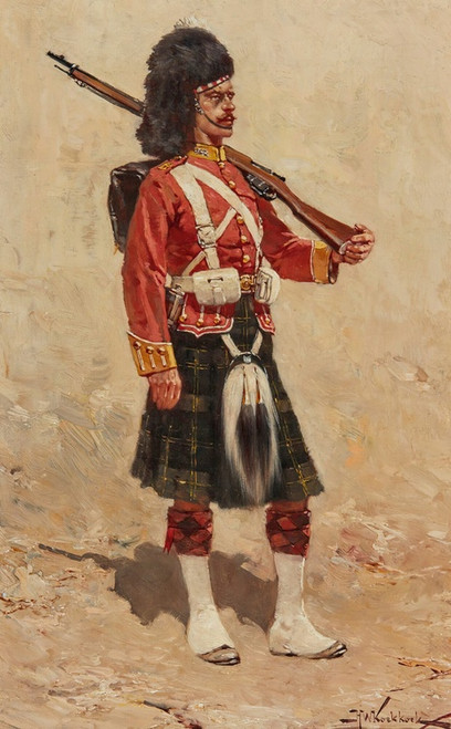 Digital Print - A Private In The Gordon Highlanders by Herman Willem Koekkoek