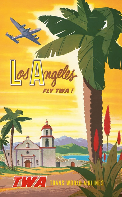 Digital Print - Los Angeles - fly TWA! by Robert Harmer Smith