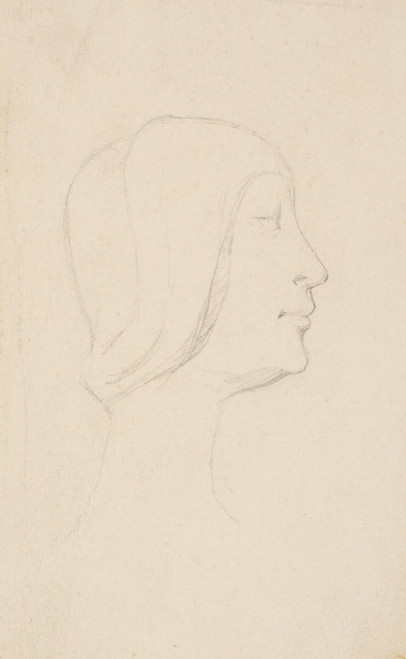 Digital Print - Studie efter Francesco Lauranas buste af Eleonora d'Aragona i museet i Palermo. Profil t.h. by Laurits Andersen Ring