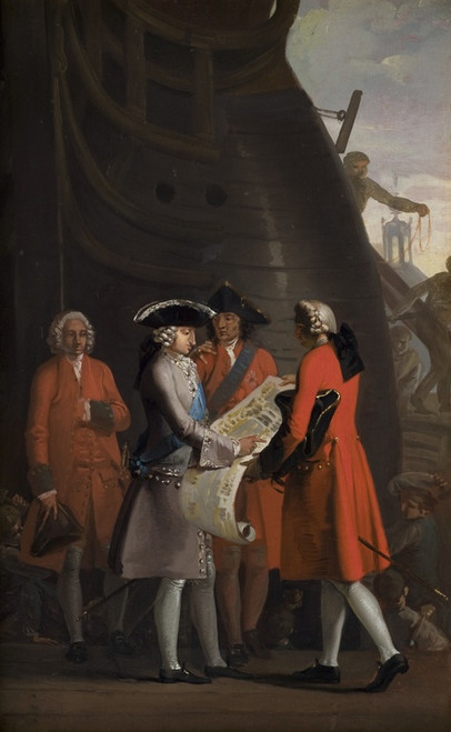 Digital Print - The Construction Of Copenhagens Dock In The Reign Of Christian VI by Nicolai Abildgaard