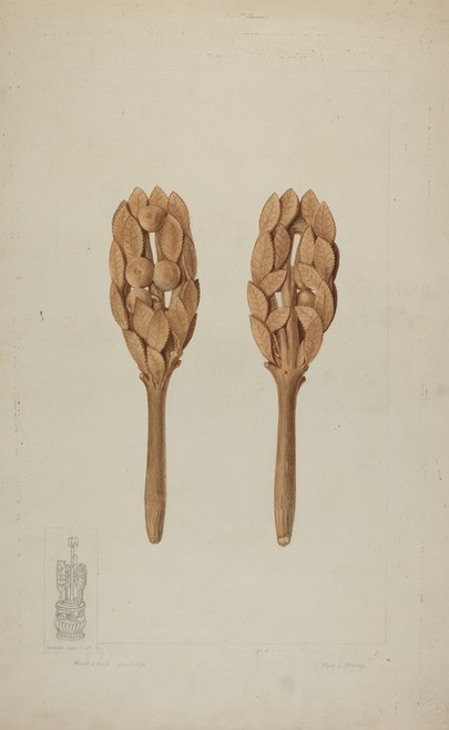 Digital Print - Wood Carving by Clyde L. Cheney