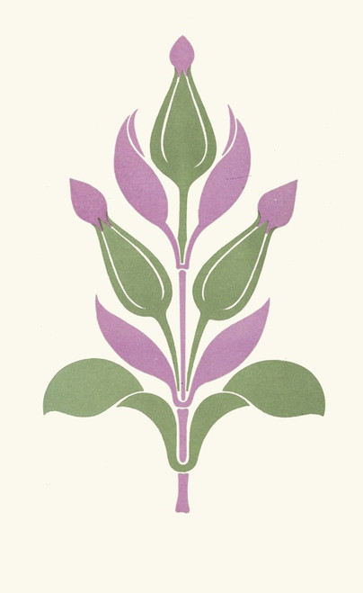 Digital Print - Agreeable Contrast of Plum-Violet and Sage-Green by James Ward