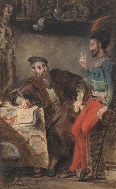 Digital Print - Mphistophls apparaissant  Faust by Eugne Delacroix Digital Print - Mphistophls apparaissant  Faust by Eugne Delacroix