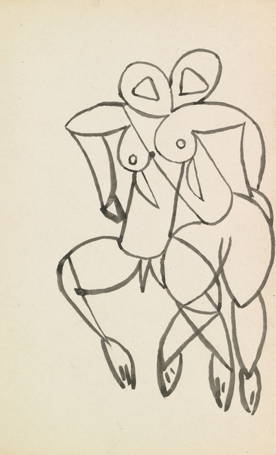 Digital Print - Studies for Male and Female Figures by Henri Gaudier-Brzeska
