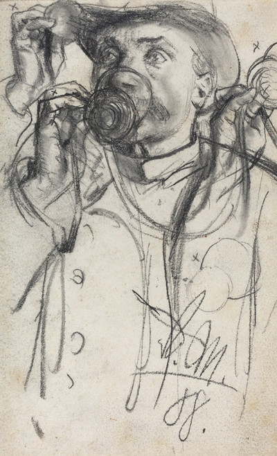 Digital Print - Studies of a Man Drinking by Adolph von Menzel