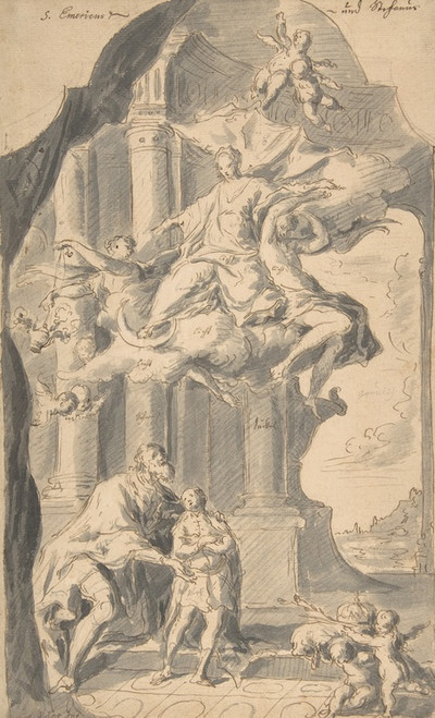 Digital Print - Saint Stephen of Hungary Presenting his Son, Saint Emeric, to the Virgin by Franz Xavier Karl Palko