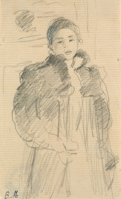 Digital Print - Study for 'Young Girl in a Green Coat' by Berthe Morisot