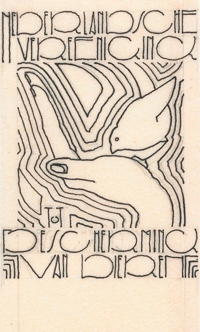 Digital Print - Ontwerp voor vignet voor `Nederlandsche Vereeniging tot Bescherming van Dieren' by Reijer Stolk