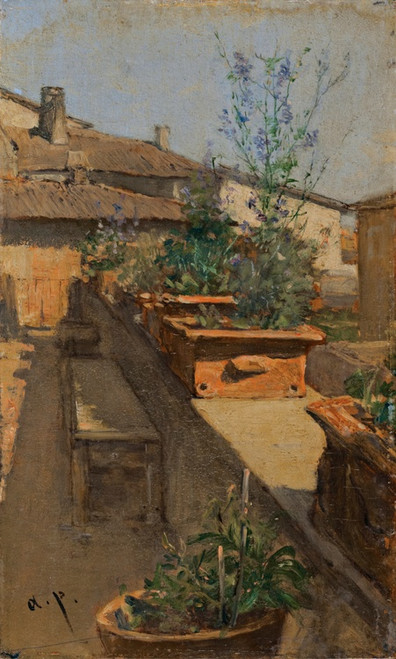 Digital Print - A Roof Garden by August von Pettenkofen