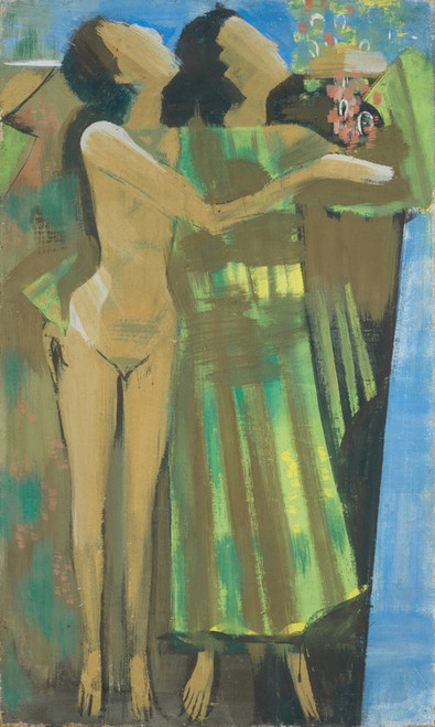 Digital Print - Fest der Jugend, 2 Frauen by August Babberger