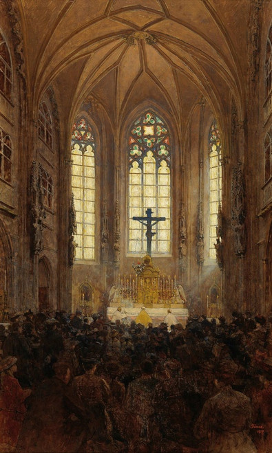 Digital Print - Solemn Mass in the Hofburg chapel by Jindich Tomec