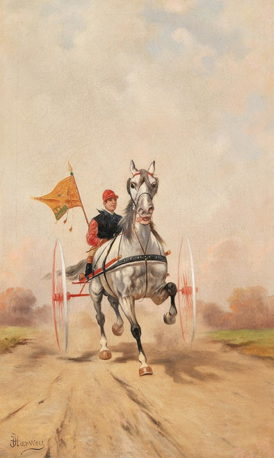 Digital Print - The Sulky Race by Alfredo Tominz