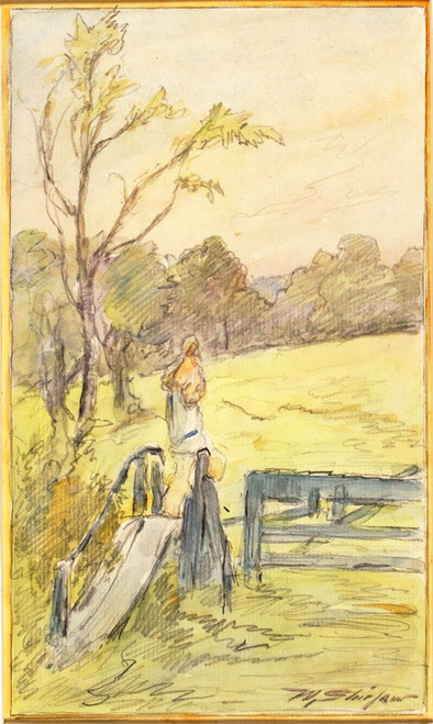 Digital Print - The Gate Slide by Walter Shirlaw