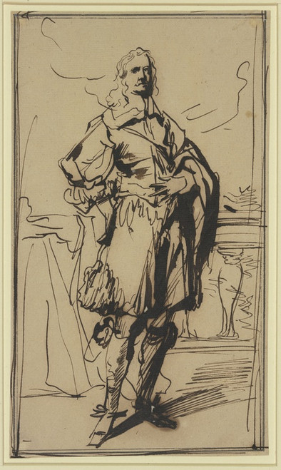 Digital Print - Studie zu einem Kavalierbildnis by Anthony van Dyck
