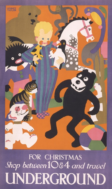 Digital Print - For Christmas, shop between 10 and 4 and travel Underground by Horace Taylor