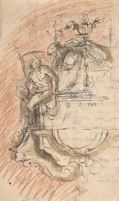 Digital Print - Design for a sepulchral monument with an allegory of Time by Pieter Verbruggen the Younger