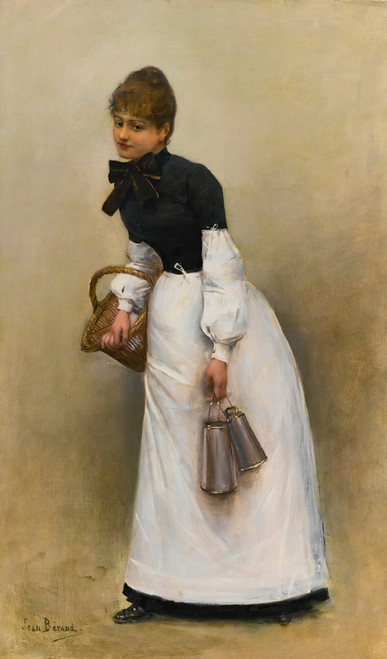 Digital Print - La Servante (La Petite Laitire) by Jean Braud