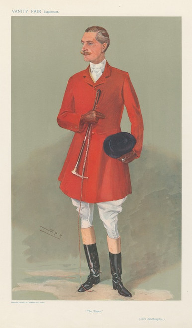 Digital Print - Fox Hunters. 'The Sinner'. Lord Southampton. 6 March 1907 by Leslie Matthew Ward