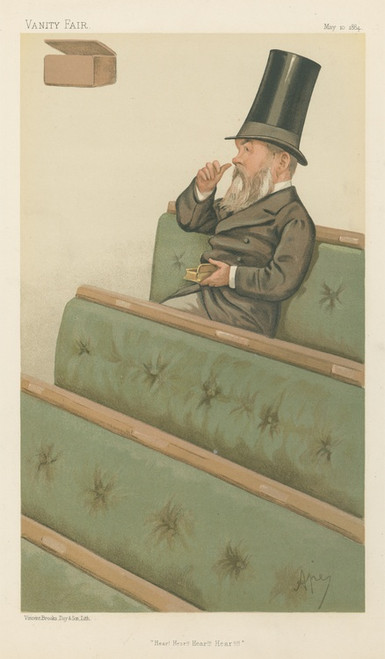 Digital Print - Politicians - 'Hear! Hear! Hear! Hear!!!!' Mr. Charles Nicholas Warton. 10 May 1884 by Carlo Pellegrini