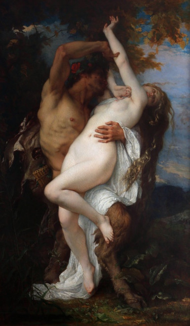 Digital Print - Nymph Abducted by a Faun by Alexandre Cabanel
