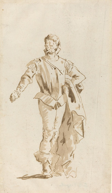 Digital Print - Standing Man in Sixteenth-Century Costume by Giovanni Battista Tiepolo