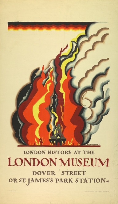 Digital Print - London History at the London Museum, for London Underground by Edward McKnight Kauffer