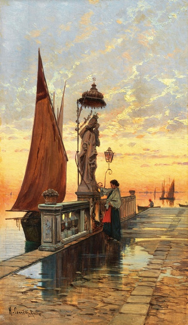 Digital Print - Venice, a Prayer in Chioggia by Hermann David Salomon Corrodi